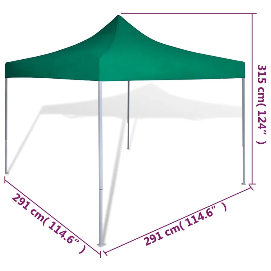 Tente pliable verte 3 x 3 m - 9