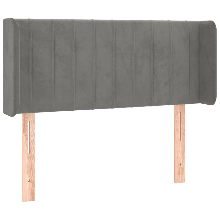 Tête de lit à LED Gris clair 83x16x78/88 cm Velours - 3