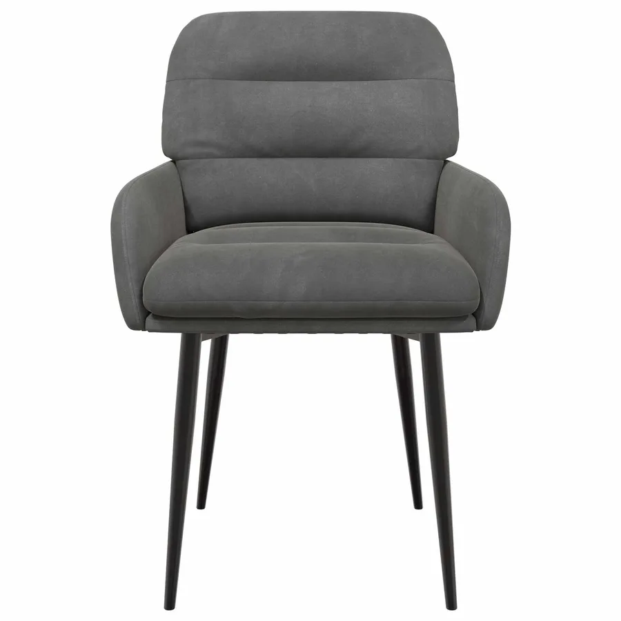 Chaises de salle à manger 4 pcs Velours Gris foncé - 3