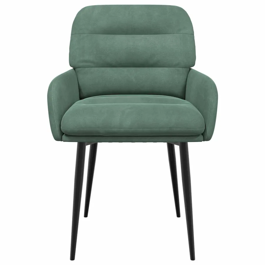 Chaises de salle à manger 4 pcs Velours Vert Mer - 3