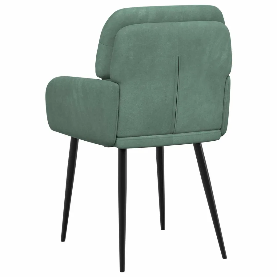 Chaises de salle à manger 4 pcs Velours Vert Mer - 5