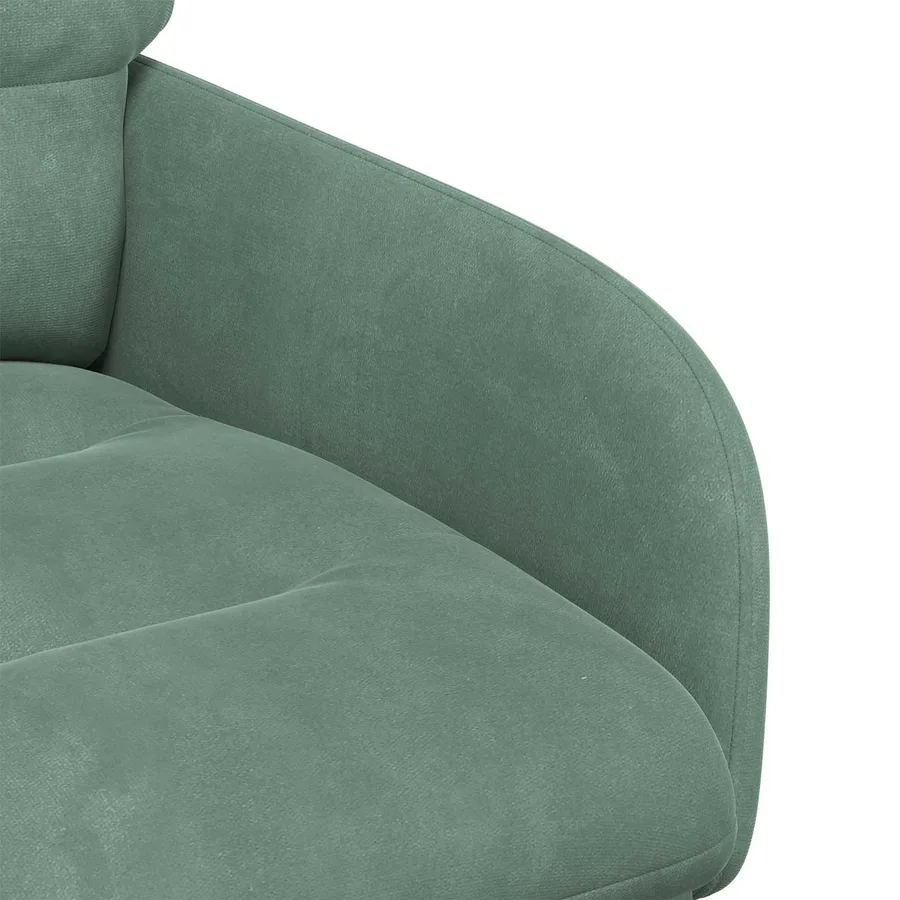 Chaises de salle à manger 4 pcs Velours Vert Mer - 6