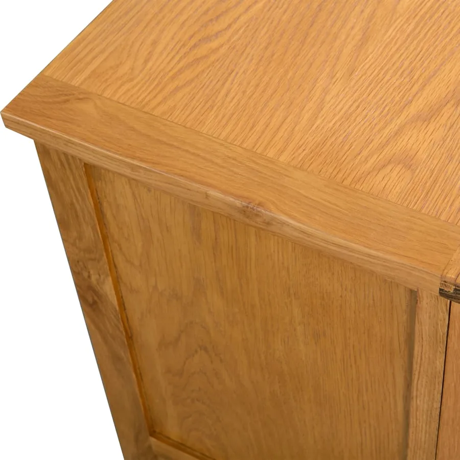 Meuble TV 90x35x48 cm bois de chêne massif - 5
