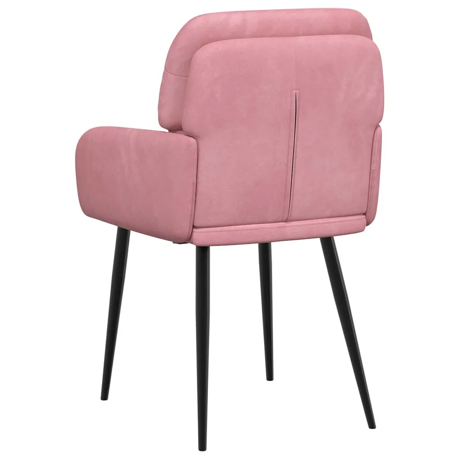 Chaises de salle à manger 6 pcs Velours Rose 59 x 59,5 x 90 cm - 5