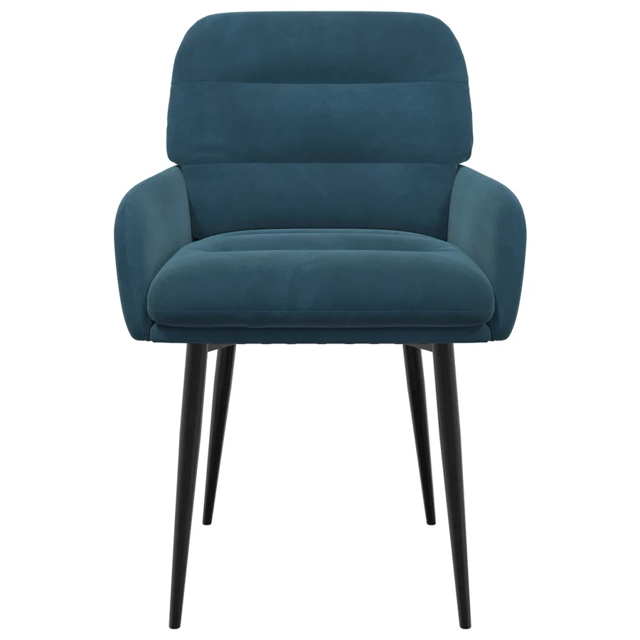 Chaises de salle à manger 2 pcs Velours Bleu 59 x 59,5 x 90 cm - 3