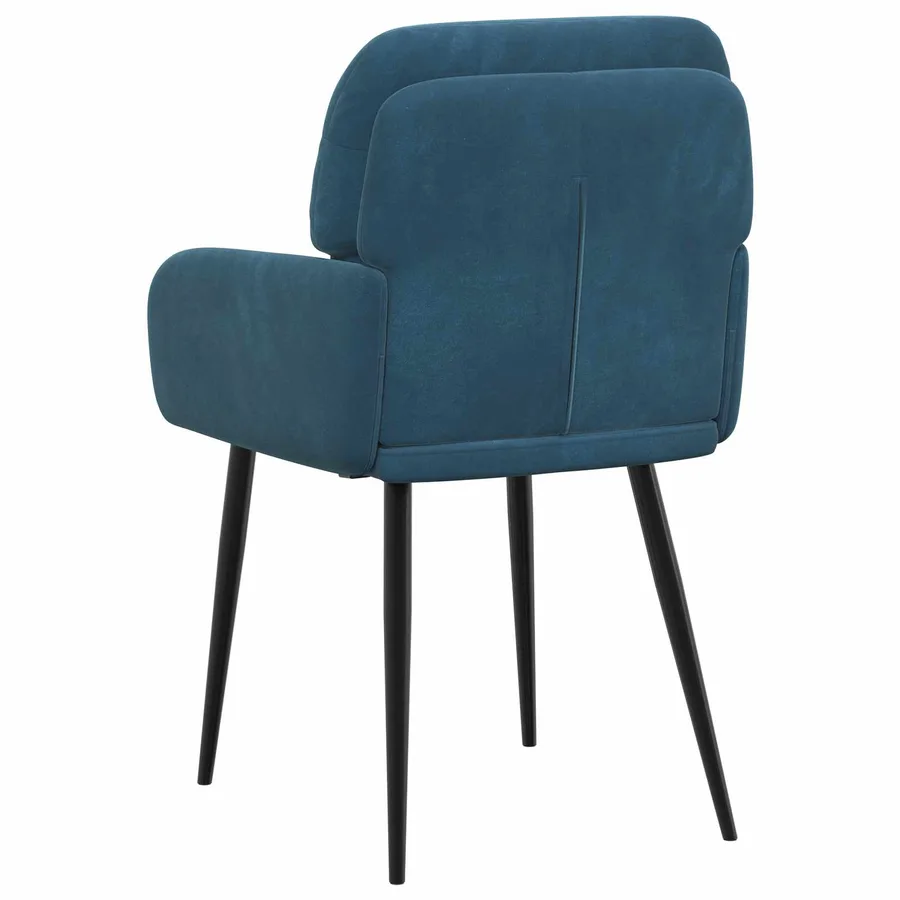 Chaises de salle à manger 2 pcs Velours Bleu 59 x 59,5 x 90 cm - 5