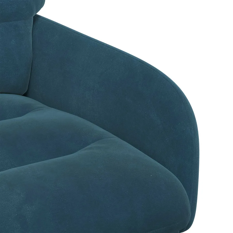Chaises de salle à manger 2 pcs Velours Bleu 59 x 59,5 x 90 cm - 6
