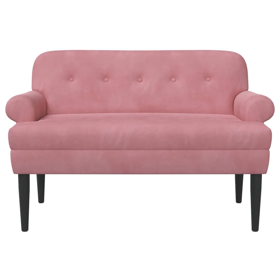 Canapé love seat avec capitonnage en boutons Rose Velours - 3