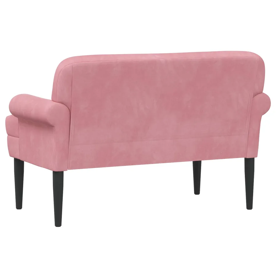Canapé love seat avec capitonnage en boutons Rose Velours - 5