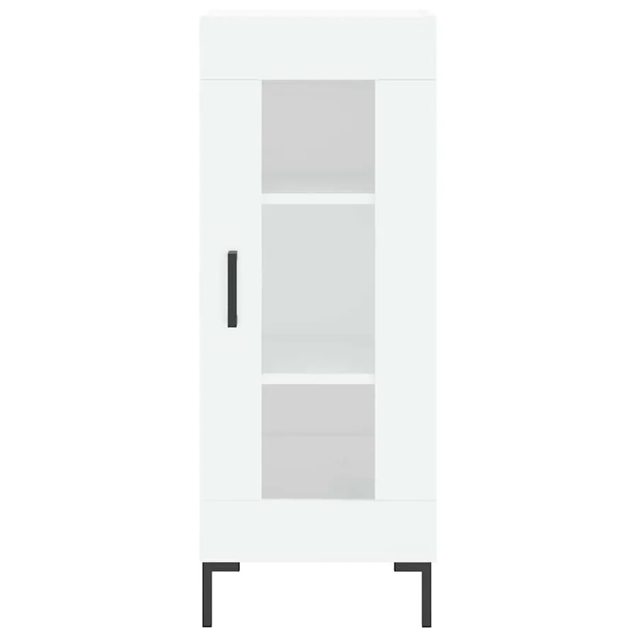 Buffet haut Blanc 34,5x34x180 cm Bois d'ingénierie - 6