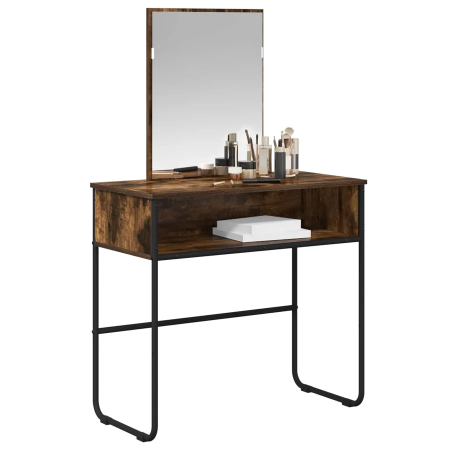 Table de Toilette Chêne fumé 81 x 40 x 131 cm Bois d'ingénierie - 3