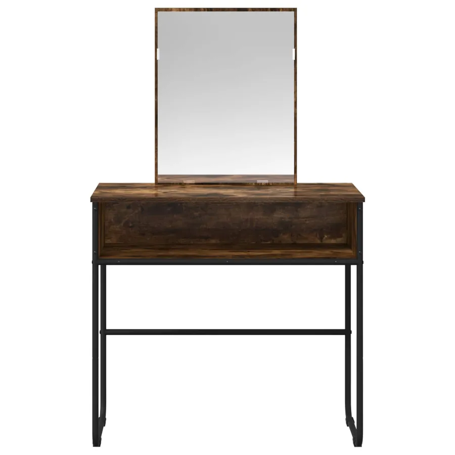 Table de Toilette Chêne fumé 81 x 40 x 131 cm Bois d'ingénierie - 4
