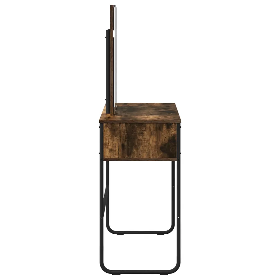 Table de Toilette Chêne fumé 81 x 40 x 131 cm Bois d'ingénierie - 5