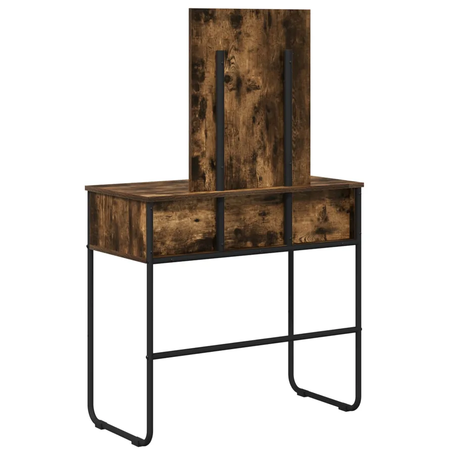 Table de Toilette Chêne fumé 81 x 40 x 131 cm Bois d'ingénierie - 6