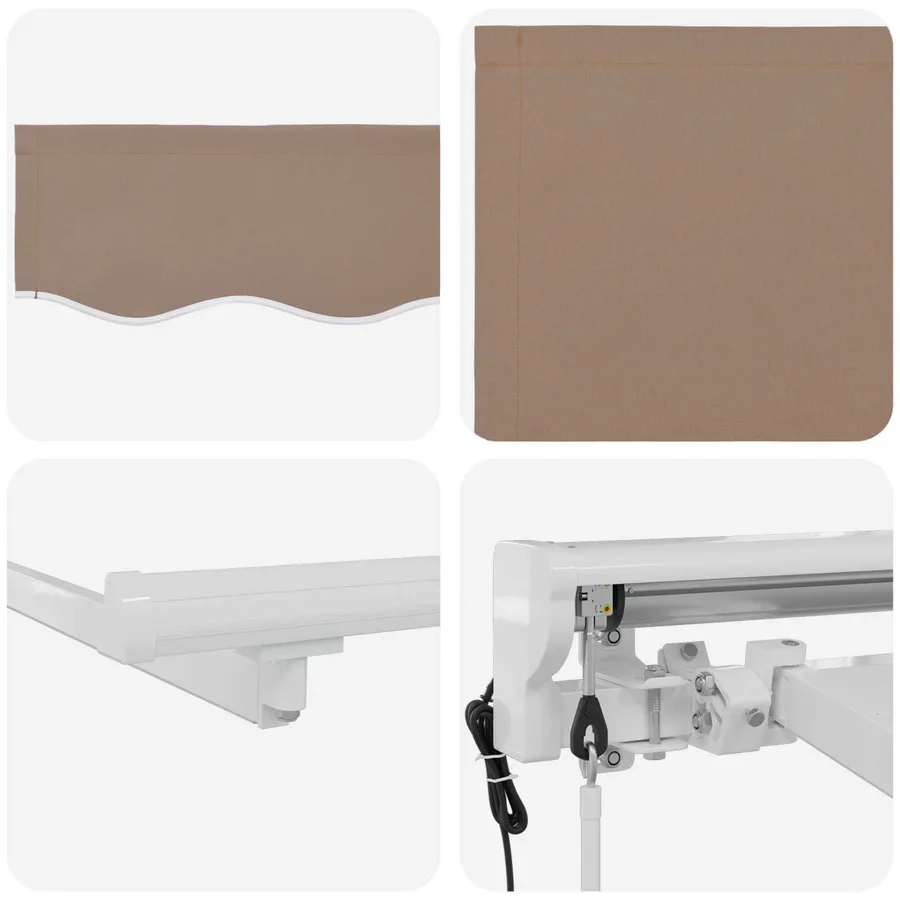 Auvent rétractable électrique Taupe 4 × 3 m - 6
