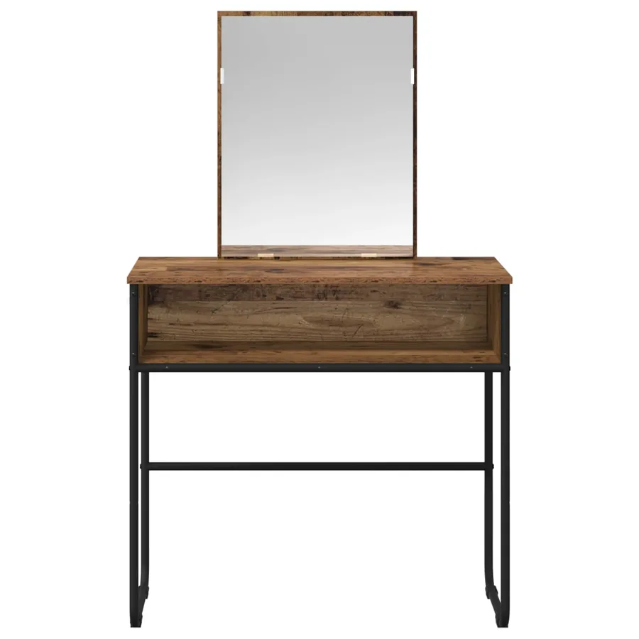 Table de Toilette avec étagère Bois ancien 81 x 40 x 131 cm - 4