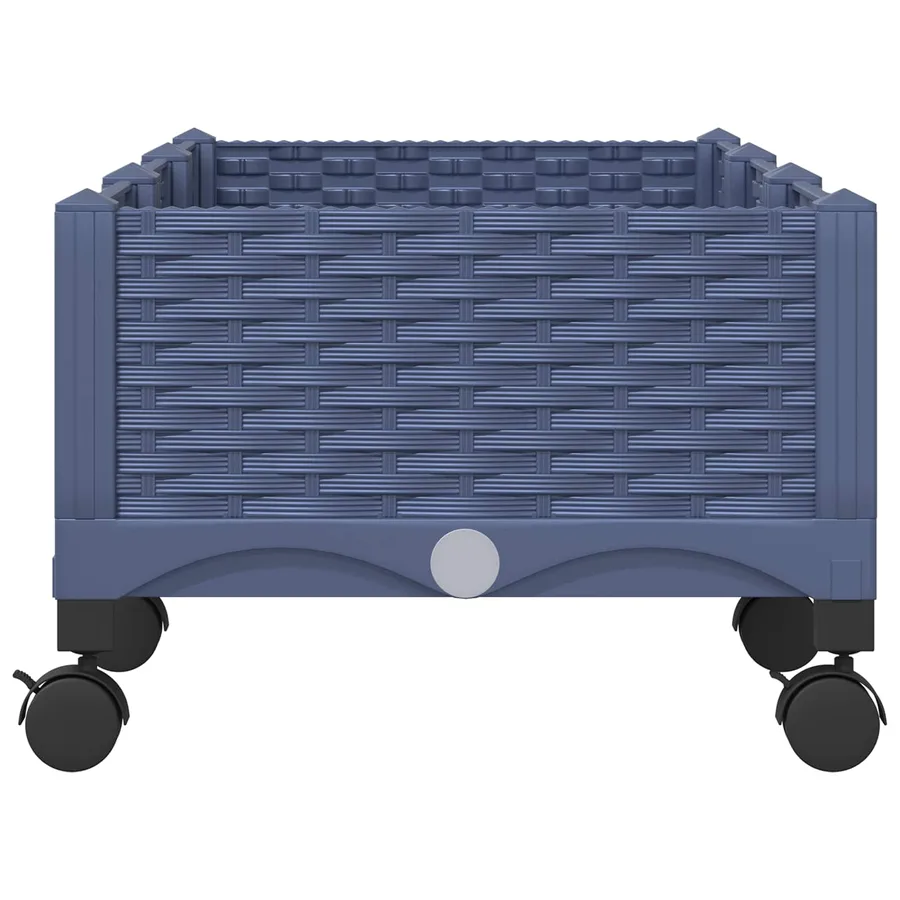 Jardinière avec Roues Gris Bleu 120 x 40 x 33 cm PP - 4