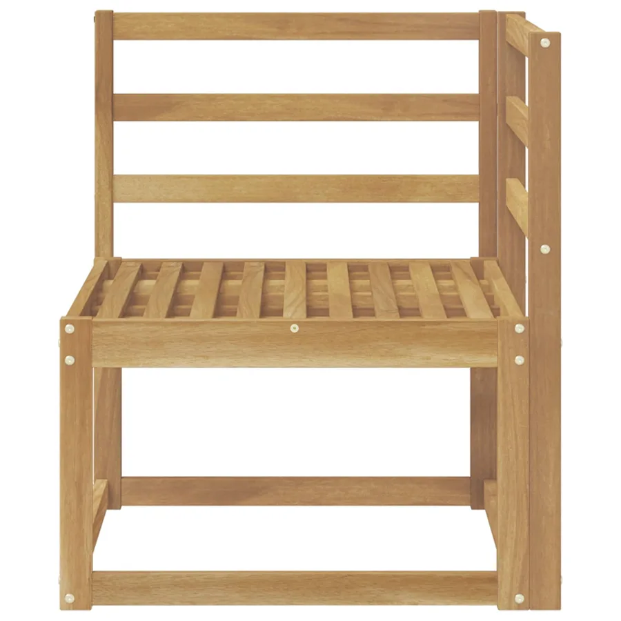 Canapé d'angle extérieur Bois d'Acacia Massif Blanc - 3