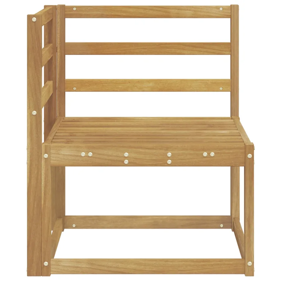 Canapé d'angle extérieur Bois d'Acacia Massif Blanc - 4