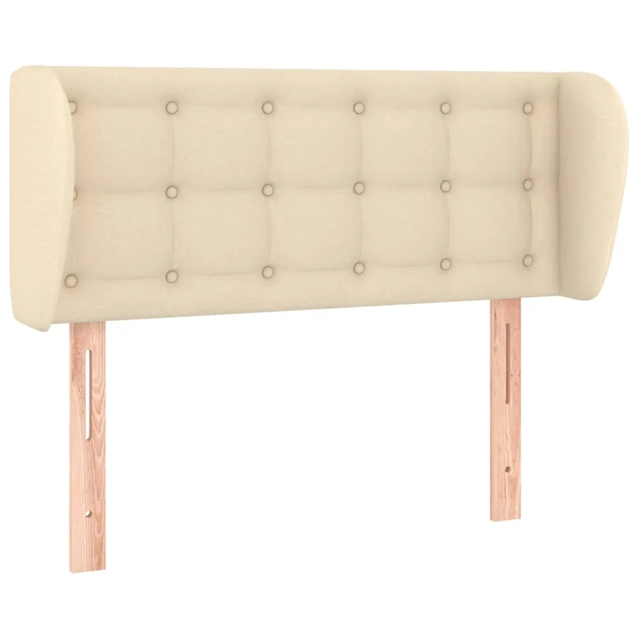 Tête de lit avec oreilles Crème 83x23x78/88 cm Tissu - 2