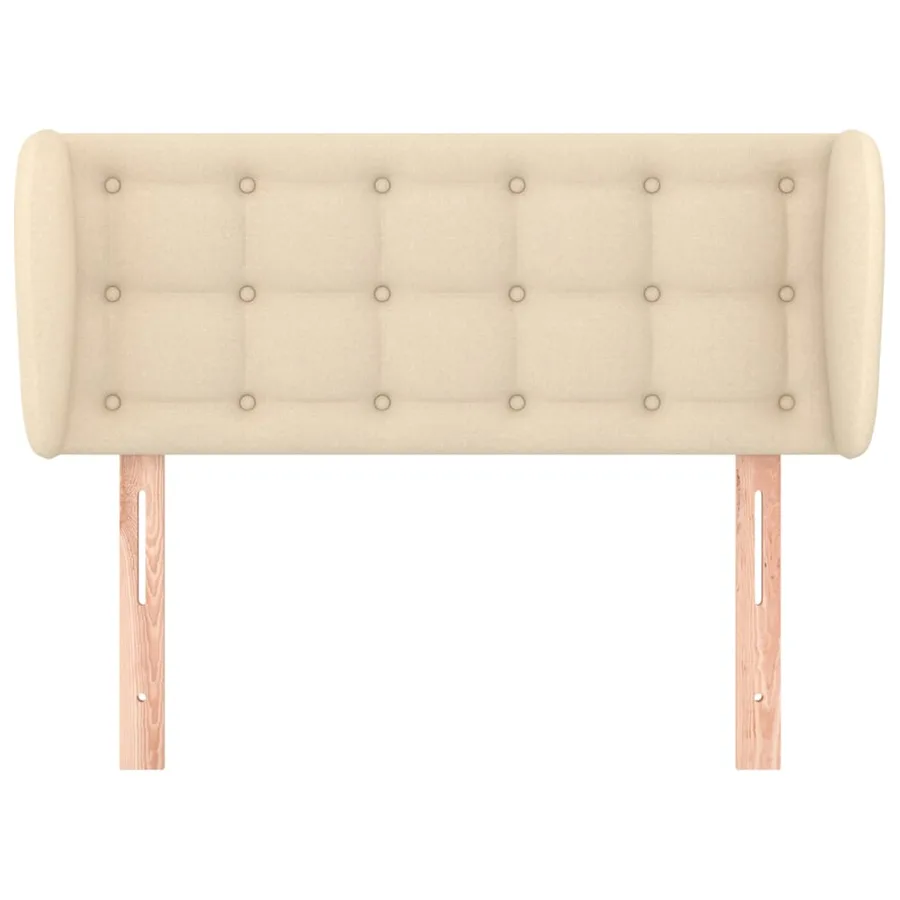 Tête de lit avec oreilles Crème 83x23x78/88 cm Tissu - 3