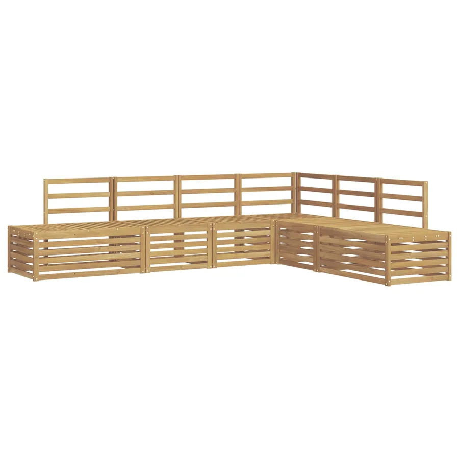 Ensemble de canapés d'extérieur 6 Pièce Blanc - 2