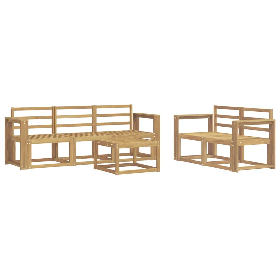 Ensemble de canapés d'extérieur 6 pcs Blanc 59 x 59 x 37 cm - 2