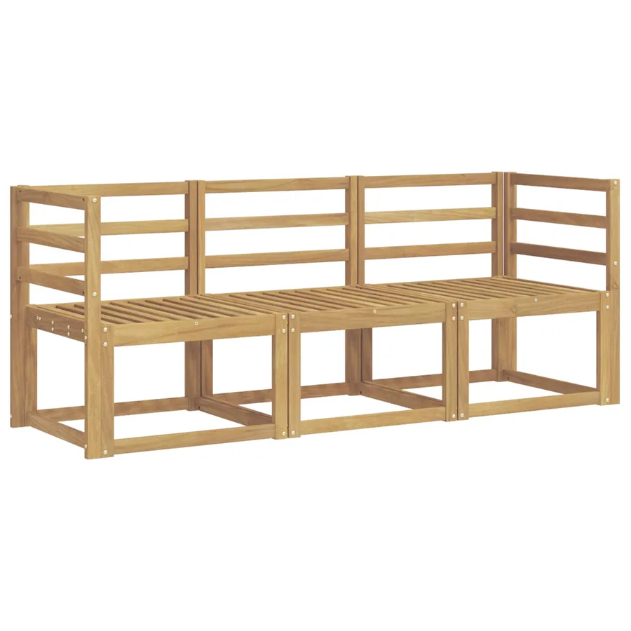 Ensemble de canapés d'extérieur 3 pcs Blanc 185,5 x 63 x 73 cm - 2