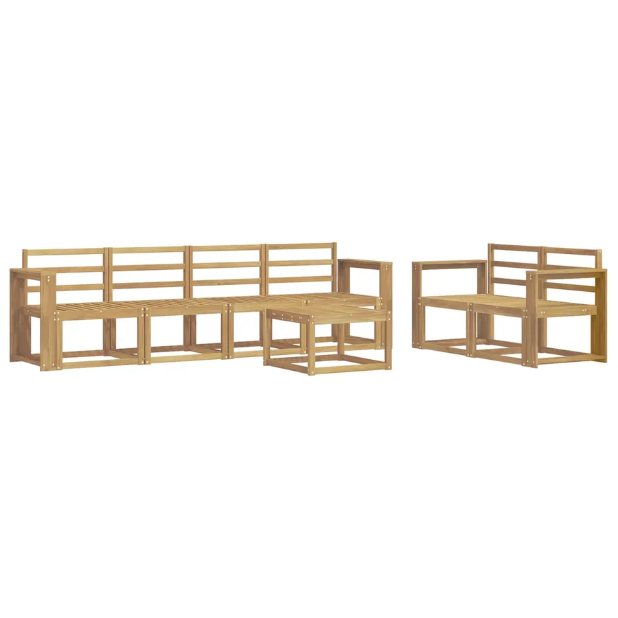 Ensemble de canapés d'extérieur 7 pcs Blanc 59 x 59 x 37 cm - 2
