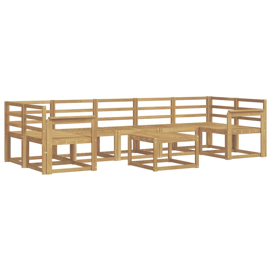 Ensemble de canapés d'extérieur 8 pcs Blanc 59 x 59 x 37 cm - 2