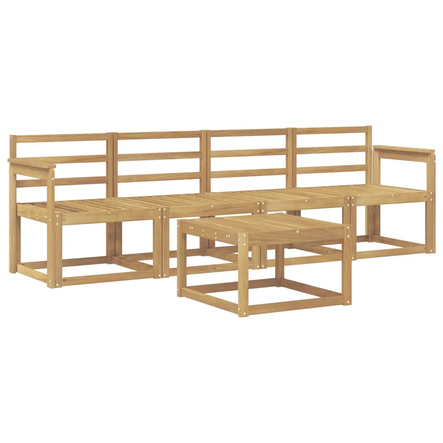 Ensemble de canapés d'extérieur 5 pcs Blanc 59 x 59 x 37 cm - 2