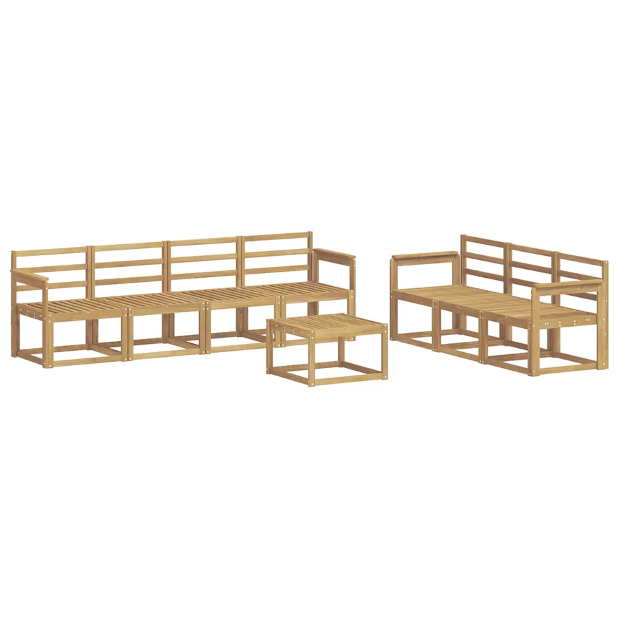 Ensemble de canapés d'extérieur 8 pcs Blanc 59 x 59 x 37 cm - 2