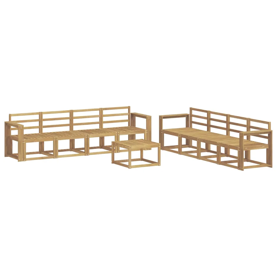 Ensemble de canapés d'extérieur 9 pcs Blanc 59 x 59 x 37 cm - 2