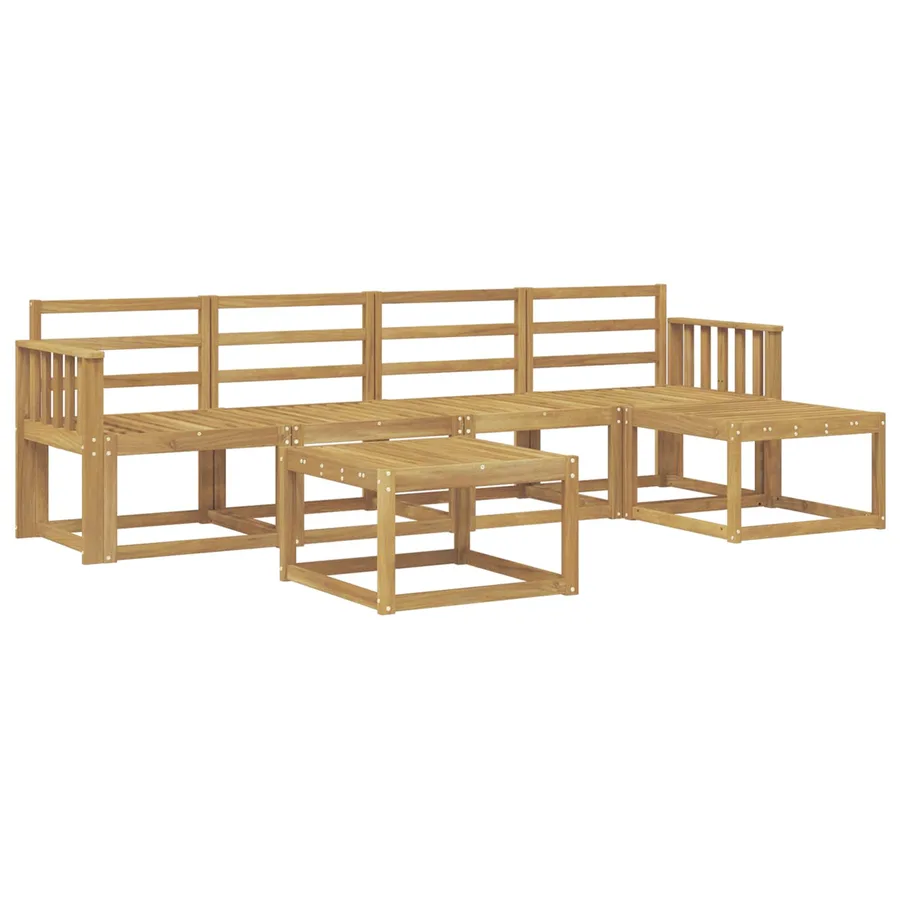 Ensemble de canapés d'extérieur 6 pcs Blanc 59 x 59 x 37 cm - 2