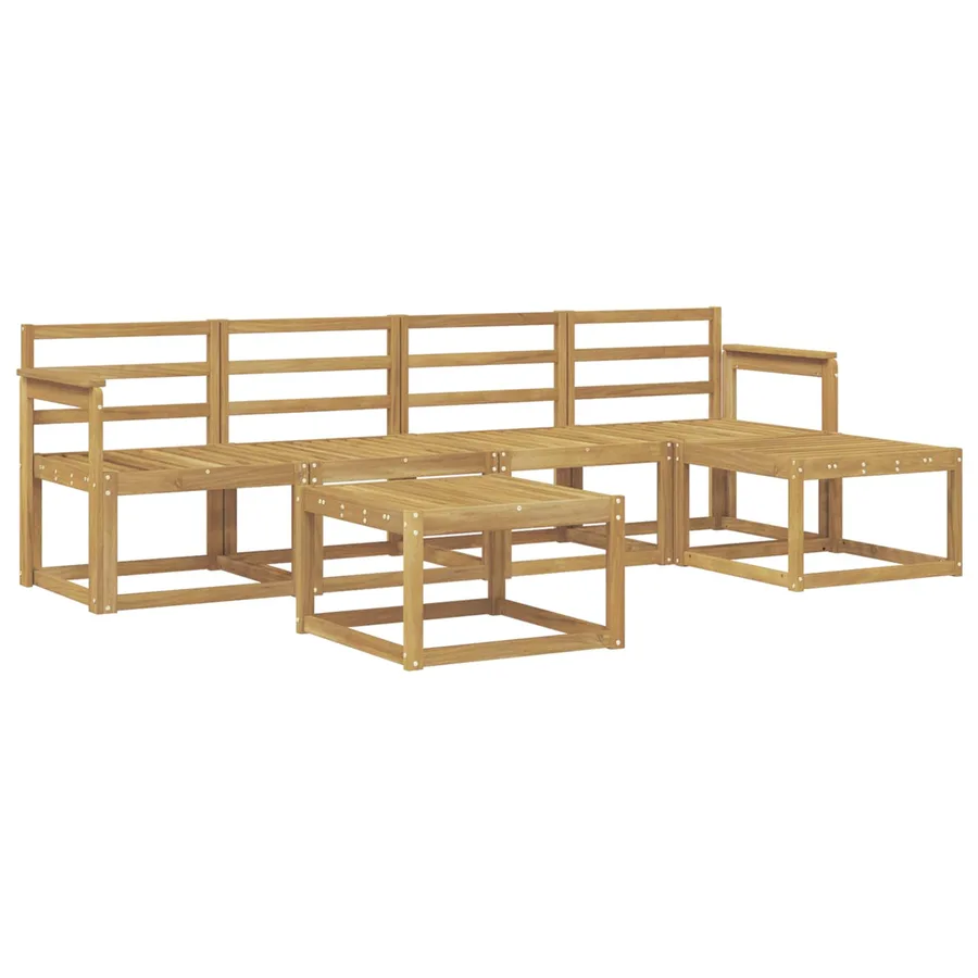 Ensemble de canapés d'extérieur 6 pcs Blanc 59 x 59 x 37 cm - 2