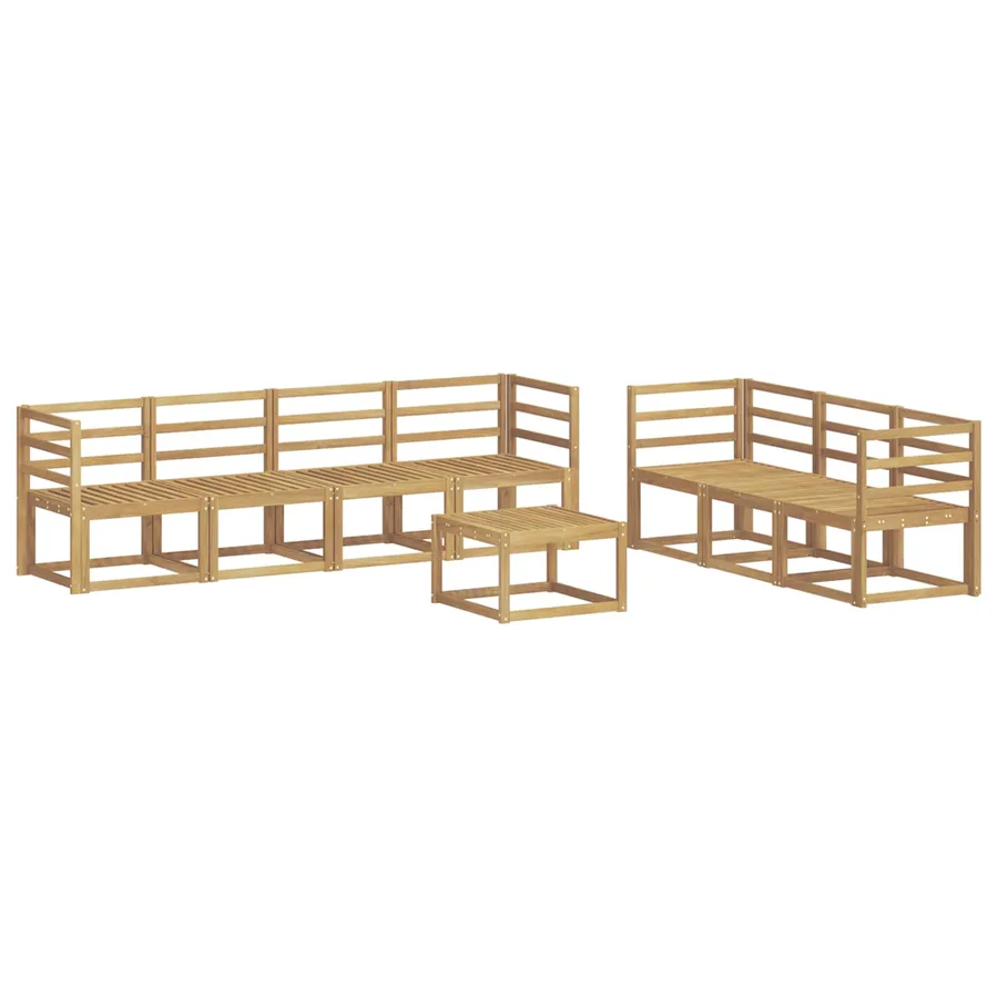 Ensemble de canapés d'extérieur 8 pcs Blanc 59 x 59 x 37 cm - 2