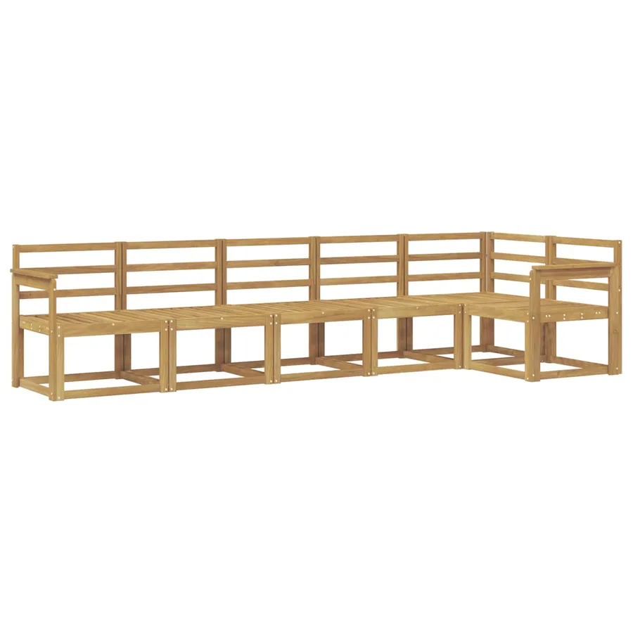 Ensemble de canapés d'extérieur 6 pcs Blanc - 2