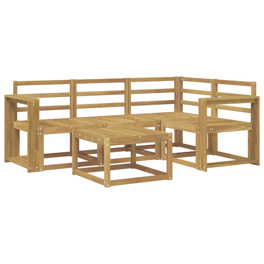 Ensemble de canapés d'extérieur 5 pcs Blanc 59 x 59 x 37 cm - 2