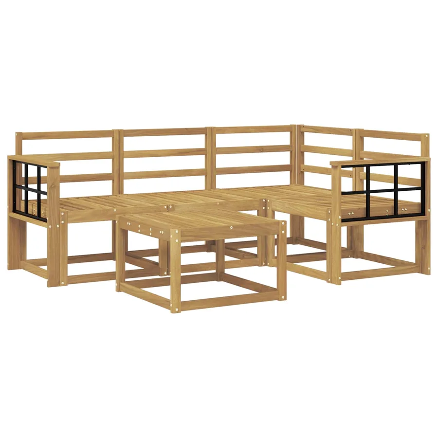 Ensemble de canapés d'extérieur 5 pcs Blanc 59 x 59 x 37 cm - 2