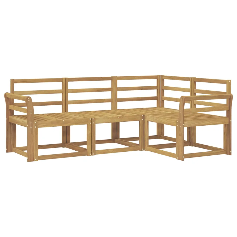 Ensemble de canapés d'extérieur 4 pcs Blanc 190 x 130,5 x 73 cm - 2