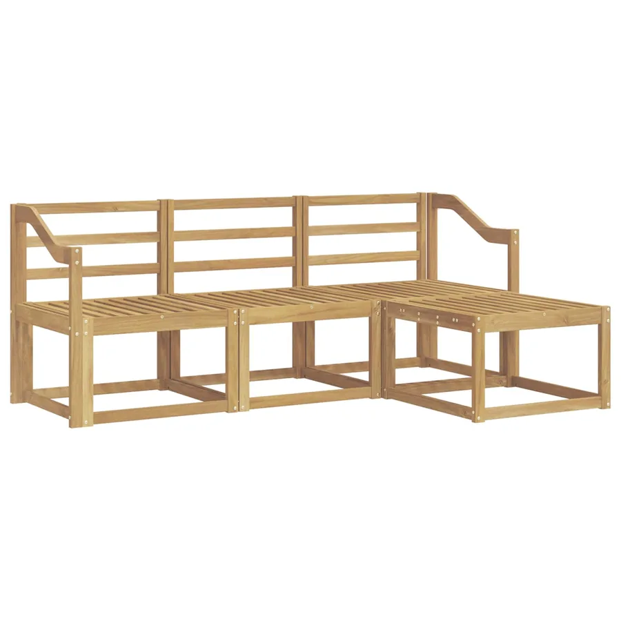 Ensemble de canapés d'extérieur 4 pcs Blanc - 2