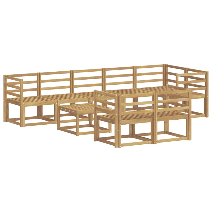 Ensemble de canapés d'extérieur 9 pcs Blanc - 2