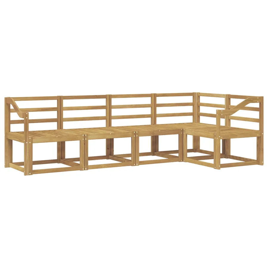 Ensemble de canapés d'extérieur 5 pcs Blanc - 2