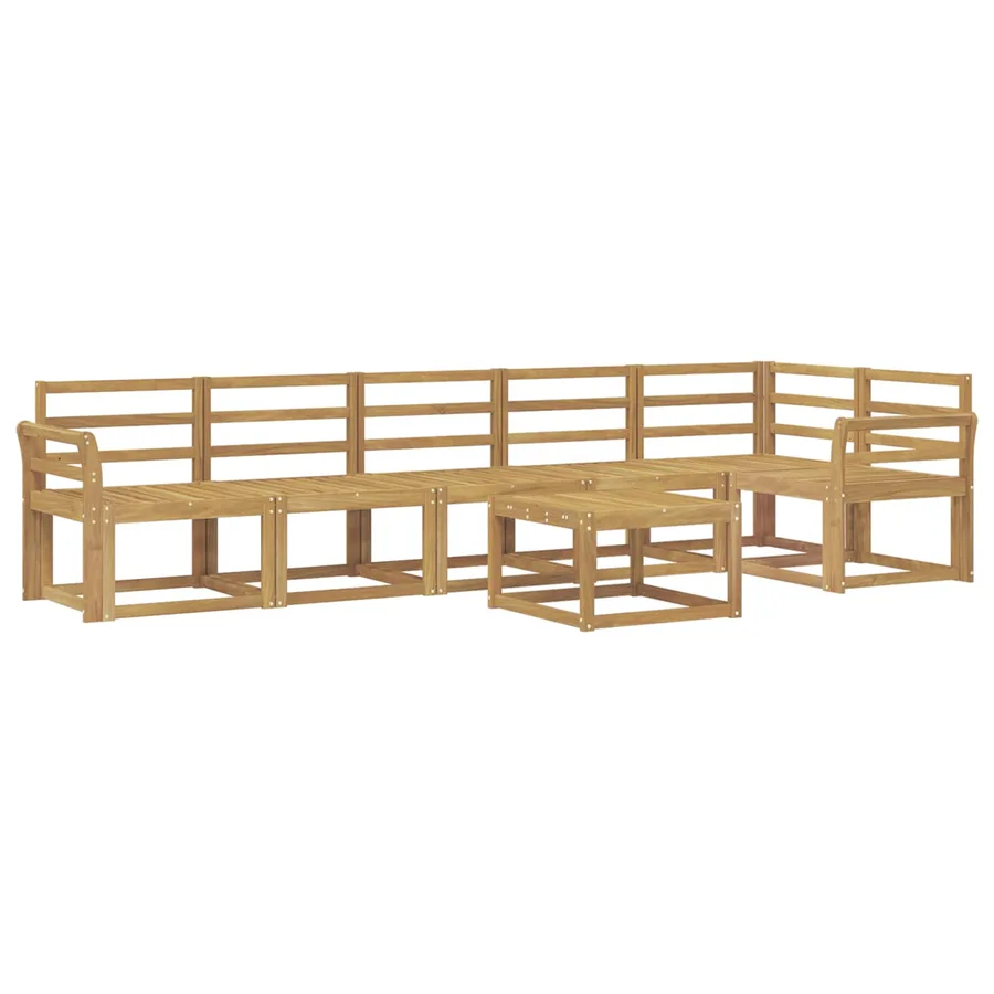 Ensemble de canapés d'extérieur 7 pcs Blanc - 2