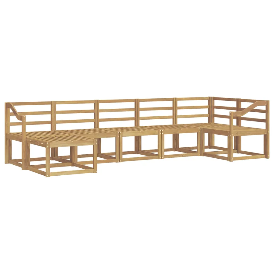 Ensemble de canapés d'extérieur 7 pcs Blanc - 2