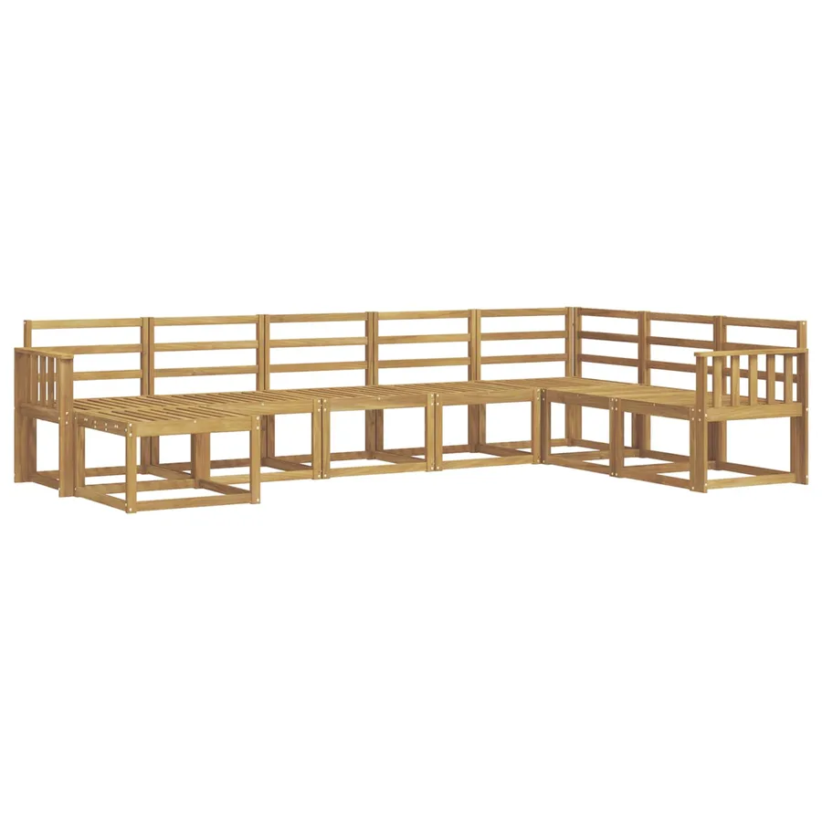 Ensemble de canapés d'extérieur 8 pcs Blanc - 2