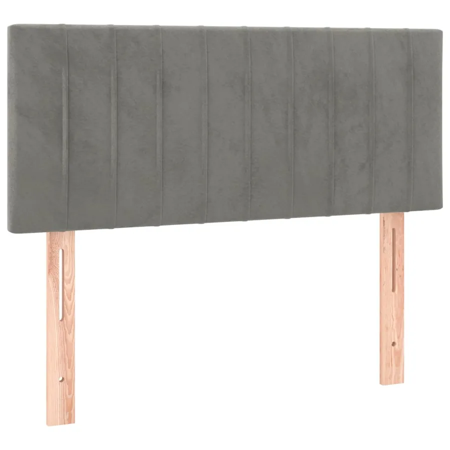 Tête de lit à LED Gris clair 100x5x78/88 cm Velours - 4
