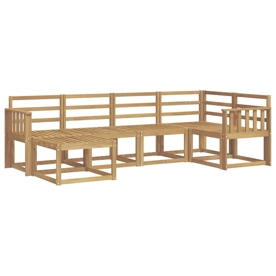 Ensemble de canapés d'extérieur 6 pcs Blanc - 2