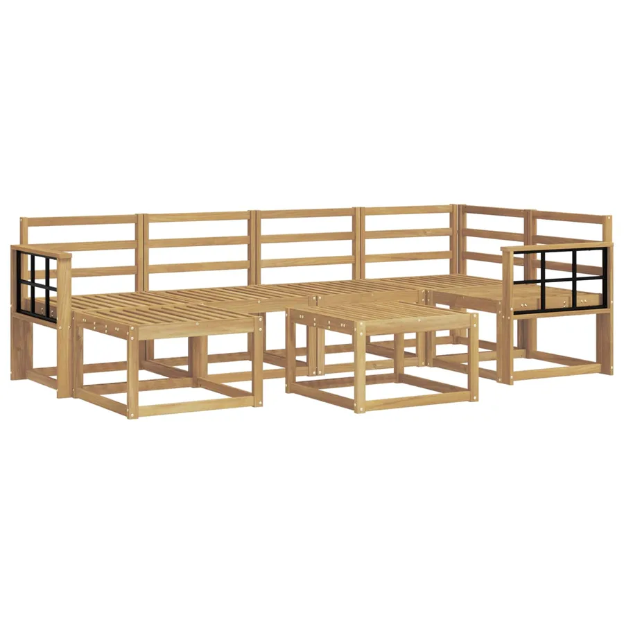 Ensemble de canapés d'extérieur 7 pcs Blanc - 2