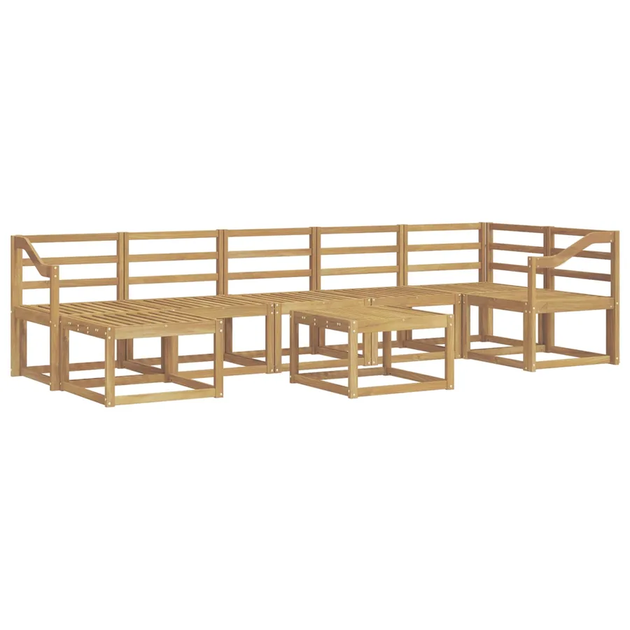 Ensemble de canapés d'extérieur 8 pcs Blanc - 2